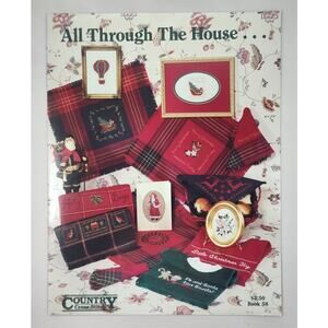 Country Cross Stitch All Through The House Christmas Santa, Sleigh Patterns